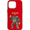 RANDOM ABSURDITY Custodia per iPhone 16 Pro Trash Titan 3000 Raccoon Junkyard Robot Pilot Fantastica e divertente opera d'arte