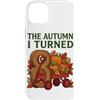 Cozy Fall Birthday Celebrations Custodia per iPhone 14 Plus The Autumn I Turned 8 Red Wagon Pumpkins 8° compleanno