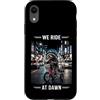 Night Rad Raccoon Co. Custodia per iPhone XR We Ride At Dawn Raccoon Triciclo City Rider