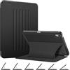 FINTIE Custodia per iPad (A16) 11ª Generazione 11 (2025)/iPad 10ª Gen 10.9 (2022) con Portapenne, [6 Angoli] Antiurto Robusto Protettiva Case con Retro in Morbido TPU, Auto Sveglia/Sonno, Nero