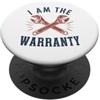Mechanic I Am The Warranty Funny Craftsm Sono il meccanico di garanzia amante delle auto PopSockets PopGrip Adesivo
