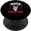Music quote Guitar Heavy Vintage Rock Ne Rock Music Guitar Heavy Vintage Rock Never Dies PopSockets PopGrip Adesivo