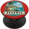 Bahamas Beach Vacation Tropics Spiaggia del paradiso tropicale delle Bah PopSockets PopGrip Adesivo