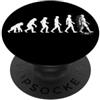 Evolution Mensch Roboter KI Zukunft Gesc Evolution Man To AI Robot Intelligenza Artificiale PopSockets PopGrip Adesivo