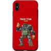 RANDOM ABSURDITY Custodia per iPhone XS Max Trash Titan 3000 Raccoon Junkyard Robot Pilot Fantastica e divertente opera d'arte