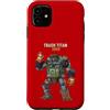 RANDOM ABSURDITY Custodia per iPhone 11 Trash Titan 3000 Raccoon Junkyard Robot Pilot Fantastica e divertente opera d'arte