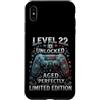 22 Years Old Gamer Birthday Gifts Appare Custodia per iPhone XS Max 22 ° compleanno Gamer Level 22 Videogiochi sbloccati
