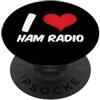 Click Like for Ham Radio Prosciutto Radio e Amatoriale Radio Amante Design PopSockets PopGrip Adesivo