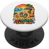FunSunFun Apparel Infradito a piedi nudi con spiaggia tropicale tramonto onde PopSockets PopGrip Adesivo