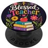 Teacher & Classroom Co. Floreale Cristiano Insegnante Benedizione Scuola Classe Umore PopSockets PopGrip Adesivo