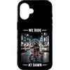 Night Rad Raccoon Co. Custodia per iPhone 16 We Ride At Dawn Raccoon Triciclo City Rider