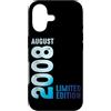 Birth Since August 2008 Retro Vintage Ye Custodia per iPhone 17 Agosto 2008 Anno 2008 Retro 2008 Vintage Edizione Limitata