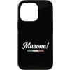Italy & Co Custodia per iPhone 13 Pro Marone Cursivo