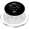 UGR Grafica vintage a forma di grande gatto con pantera ruggente PopSockets PopGrip per MagSafe