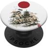 Anime Art & Apparel Giappone Pagoda Anime Retro Sole Sopra Montagna Paesaggio Vintage PopSockets PopGrip Adesivo