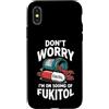 Funny Saying & Funny Designs Custodia per iPhone X/XS Don't Worry (I'm On 500mg Of Fukitol) - Divertente detto novità