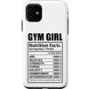 Funny Nutrition Facts Fitness Workout Custodia per iPhone 11 Palestra Ragazza Fatti nutrizionali Allenamento Fitness Divertente