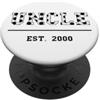 Uncle Est. 2000 Soccer Football Uncles D Zio di Calcio Dal 2000 Compleanno dello Zio Vintage PopSockets PopGrip Adesivo