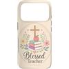 Teacher & Classroom Co. Custodia per iPhone 17 Pro Libri floreali per insegnanti cristiani Apple Faith Blessing