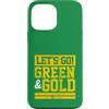 Game Day Represent Colors Vintage Sports Custodia per iPhone 13 Pro Max Let's Go Green & Gold Team Colori preferiti Vintage Game Day