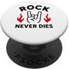 Music quote Guitar Heavy Vintage Rock Ne Rock Music Guitar Heavy Vintage Rock Never Dies PopSockets PopGrip Adesivo