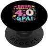 Bruh Grad Vibes Bruh I Graduated 4.0 GPA Divertente Graduazione PopSockets PopGrip Adesivo