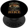 Mountain climber hiker outdoors explorer Escursionismo, terapia, montagna, natura, vagabondo, vintage, grafica PopSockets PopGrip Adesivo