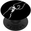 Dog And People Punch Hand Friendship Cane pugno urto e persone pugno mano zampa di cane PopSockets PopGrip Adesivo