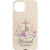 Teacher & Classroom Co. Custodia per iPhone 15 Plus Libri floreali per insegnanti cristiani Apple Faith Blessing