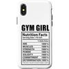 Funny Nutrition Facts Fitness Workout Custodia per iPhone X/XS Palestra Ragazza Fatti nutrizionali Allenamento Fitness Divertente