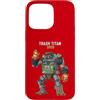 RANDOM ABSURDITY Custodia per iPhone 15 Pro Max Trash Titan 3000 Raccoon Junkyard Robot Pilot Fantastica e divertente opera d'arte