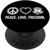 Peaceful Activism Civil Liberties Unity Amore Pace Libertà Rosa Bianca Resistenza PopSockets PopGrip Adesivo