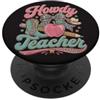 Teacher & Classroom Co. Matita Western Teacher Apple Bow Cowgirl Classroom Mood PopSockets PopGrip Adesivo