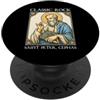 Saint Peter Catholic Rock Humor San Pietro Classic Rock Catholic Vibe Petros su questa roccia PopSockets PopGrip Adesivo