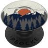 Nature Adventure Retro Graphic Vintage Vinile Record Montagna Tramonto PopSockets PopGrip Adesivo