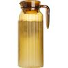 GOOHOCHY Caraffa Frigo in PC 1100ml Coperchio, Brocca per Succo e Acqua, Resistente al Caldo al Freddo, per Feste e Piscina