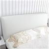 YUPAK Copri Testata Letto Matrimoniale Ecopelle Nera/Bianco/Grigio, Fodera Per Testiera Decorazione Copri Testata Del Letto Testata Letto Copri Copertura Per Testiera Per Letto,A-200CM