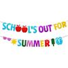 Tbay Ghirlanda School's Out For Summer Festa Di Fine Anno Scolastico Decorazione Estate Piscina Vacanze Compleanno Blu 15x21 Cm