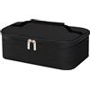 Eulihent Borsa Frigo Piccola 3L Portatile Borsa Termica Porta Pranzo Pieghevole con Maniglia, Lunch Bag Per Scuola, Ufficio, Lavoro, Picnic, Viaggio Uomo Donna Ragazza (Nero)