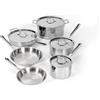 All-Clad D3 - Set di pentole e padelle in acciaio inox a tre strati, qualità professionale, 10 pezzi
