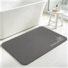 LIMNUO Tappetino da Bagno, Super Assorbente Tappetino da Doccia Antiscivolo Tappetini da Bagno, Asciugatura Rapida ad Antimuffa Tappeto Bagno per Bagno, Doccia, Cucina (Grigio scuro, 60x150cm)
