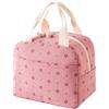FOSDICK Borsa Termica Porta Pranzo, 26x21x18cm Borsa Porta Pranzo, Lunch Bag Impermeabile per Ufficio e Scuola, Rosa