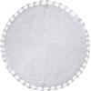 Blanc MARICLO Tappeto con crochet 80 x 80 cm 100% Cotone (Bianco)