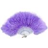 FANSOF.FANS Ventaglio a mano in piuma di marabù 45 cm, vestito operato da bomboniera regalo di bomboniera da ballo vintage all'aperto Servizio fotografico ((Viola chiaro))