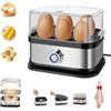 LLELEMAMO Cuociuova Elettrico Multifunzione con Coperchio Trasparente, Bollitore per Uova Smart (Capacità 6 Uova) con Autospegnimento per Uova alla Coque, Barzotte o Sode, Accessorio da Cucina (UK 220V)