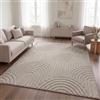 TT Home Tappeto Soggiorno Camera da Letto Pile Alto Facile Cura Morbido Lavabile Uni Design Moderno Ottica 3D, Colore:Beige 1, Dimensione:240x340 cm