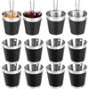 Eulihent 12 Pezzi 30ml Tazza Da Liquore in Acciaio Inossidabile, Riutilizzabili Bicchierino da Appendere al Collo per Matrimoni, Addio al Celibato, Feste di Carnevale