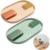 KASESSS 2Pezzi Porta Coperchi Pentole Salvaspazio, Poggia Mestolo Cucina, Organizer Pentole, Multifunzione Poggiamestolo, Porta Pentole, Porta Cucchiaio da Cucina per Evitare Macchie di Gocciolamento