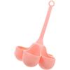 BUTIFULSIC Cuociuova in Silicone Rosa 5 Fori, Portauova Manico per Uova e Pappe, per Casa e Cucina