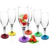 Sendez 6 calici da spumante con base colorata, 200 ml, per champagne e prosecco
